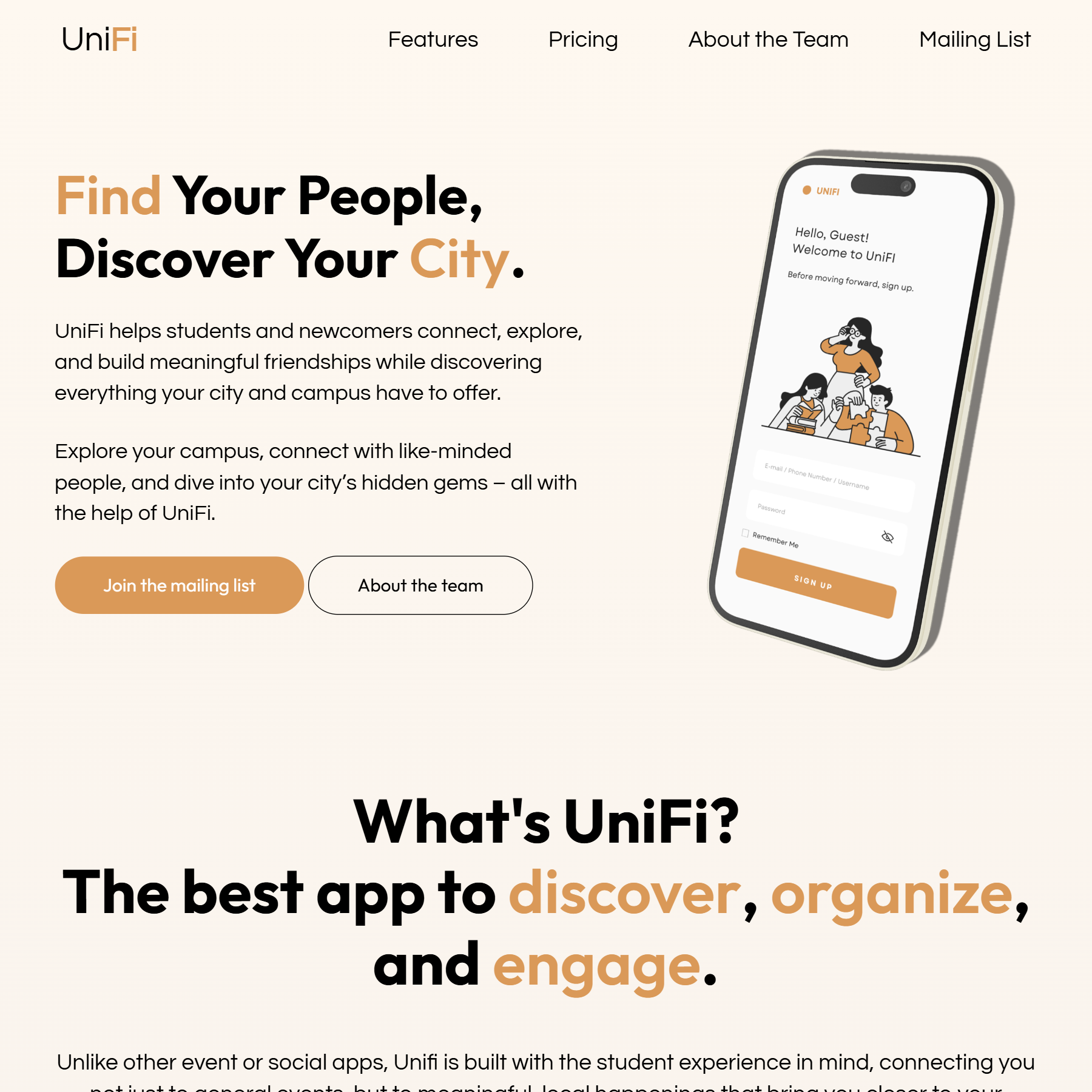 unifi home page